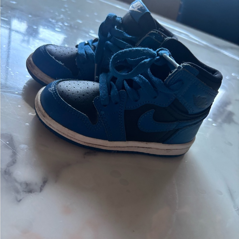Kids Blue and Black Sneakers